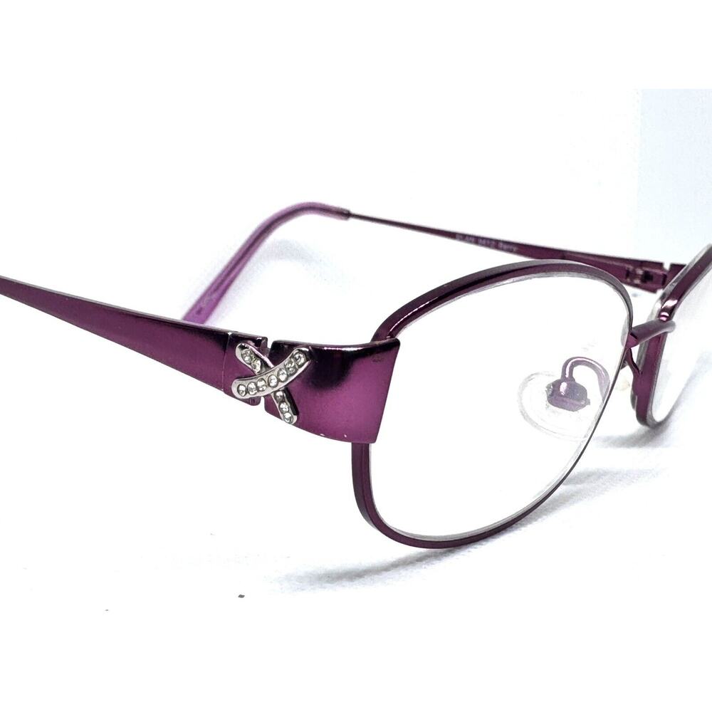 ELAN 9412 BERRY PINK CRYSTAL EYEGLASSES RX FRAMES 52-17-135